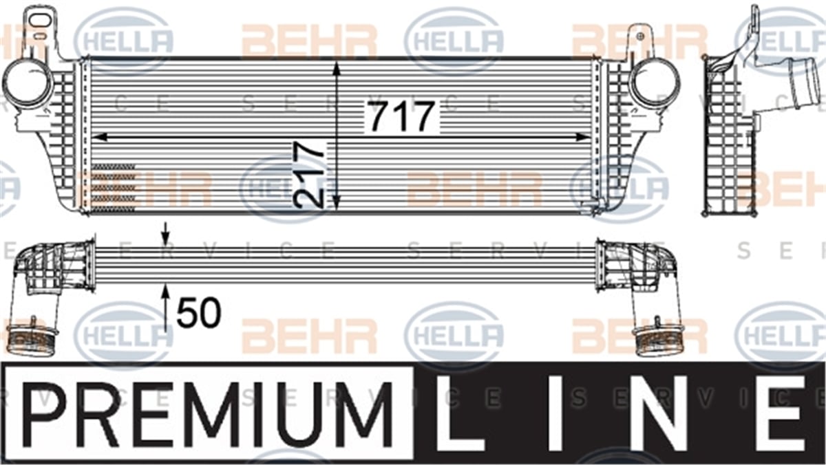 BEHR 000P - Turbo Radyatörü - Vw T5-t6