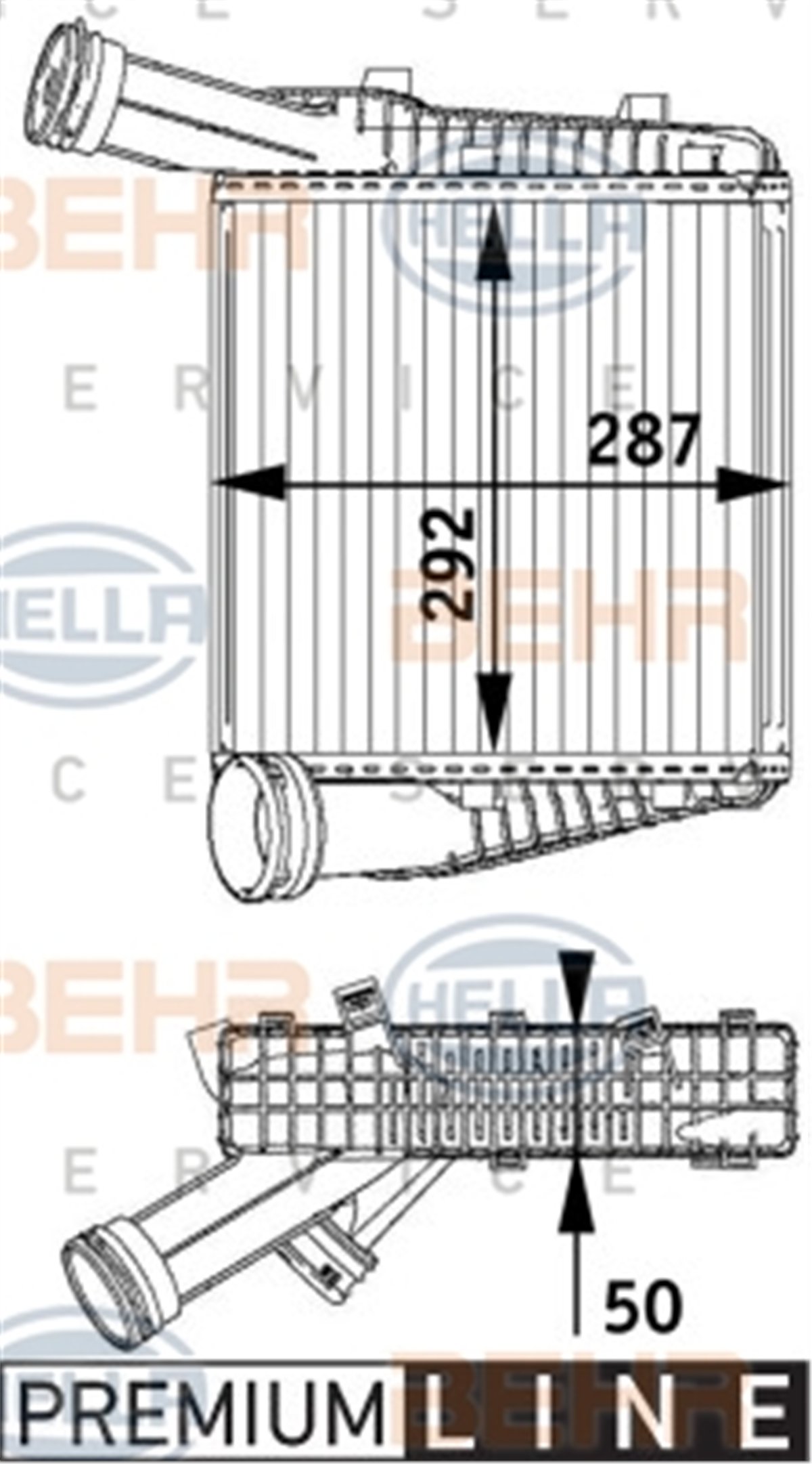 BEHR 000P - Turbo Radyatörü - Vw Touareg-q7