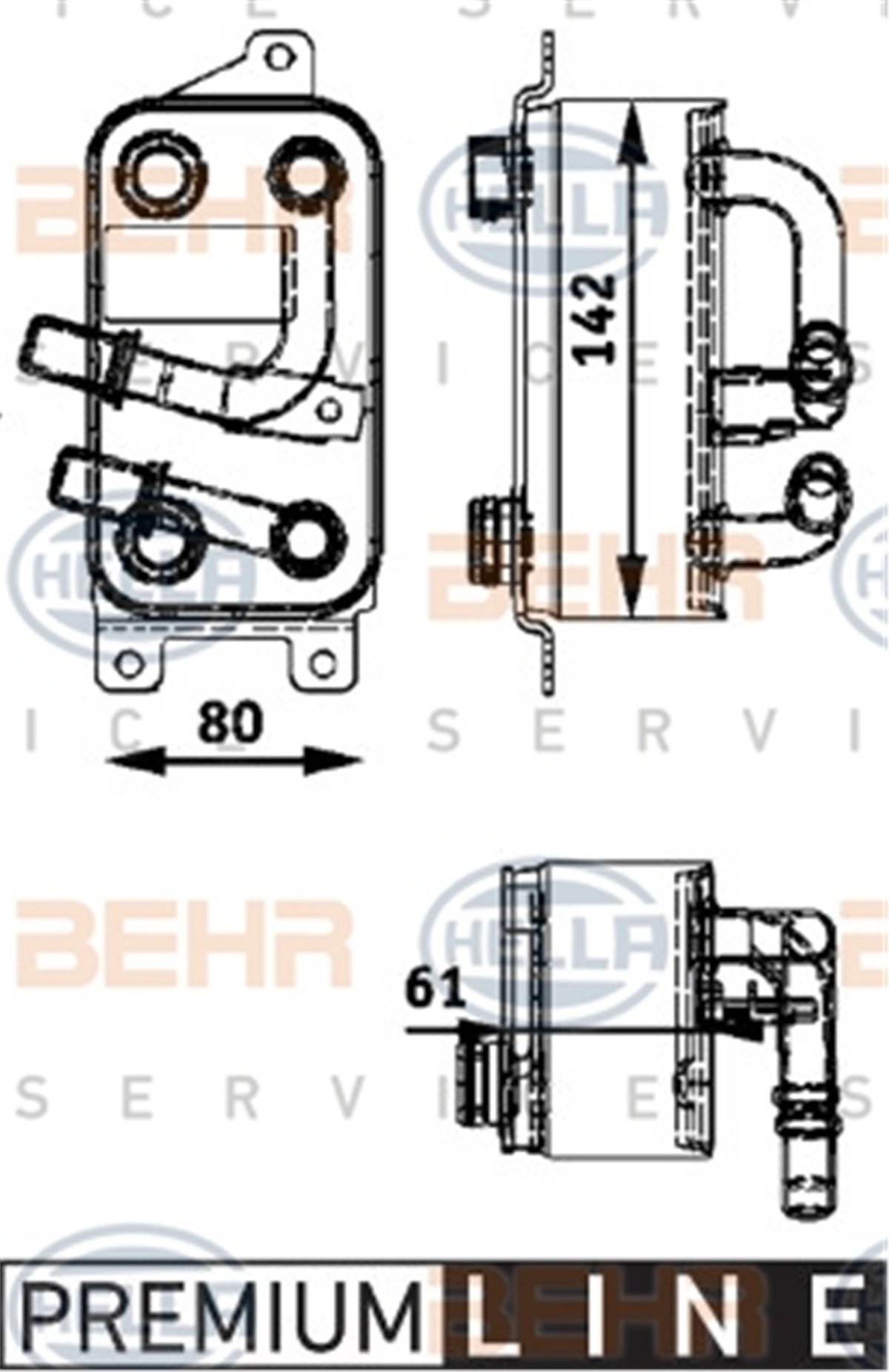 BEHR 000P - Yag Sogutucusu - Bmw E60-e61-e63-e64-e65-e66