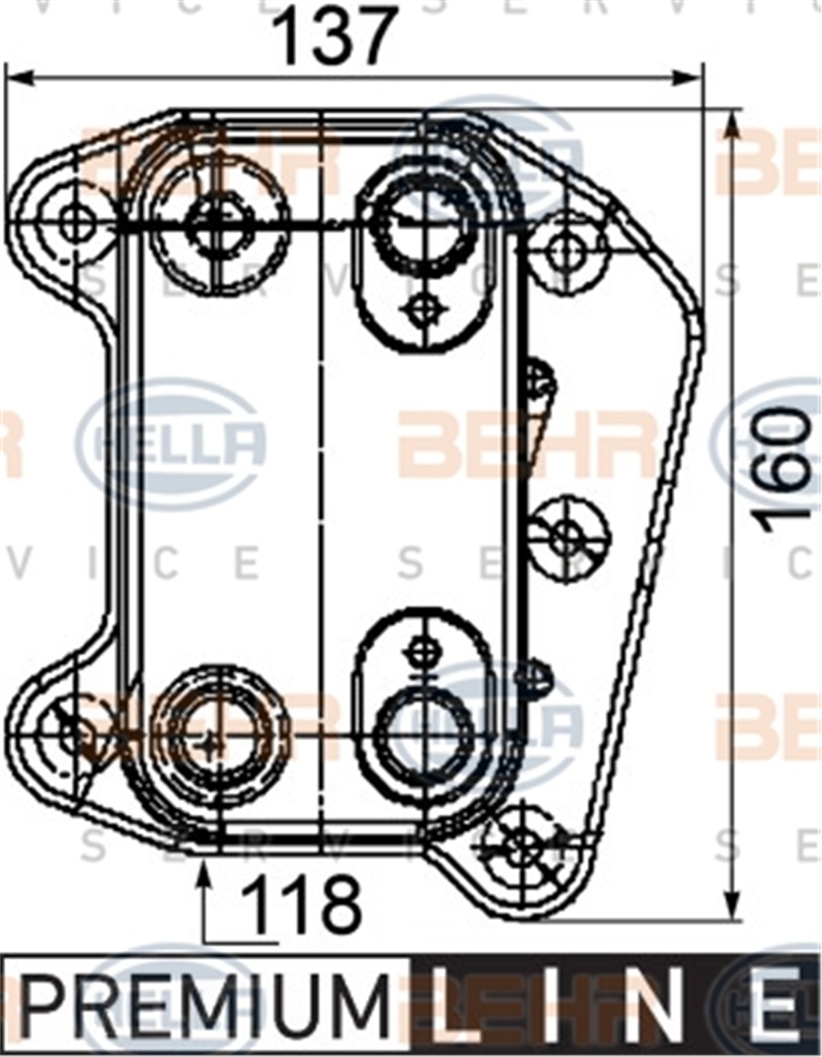 BEHR 000P - Yag Sogutucusu - Mercedes W202-203-210