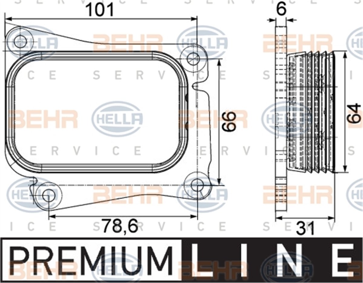 BEHR 000P - Yag Sogutucusu - Mercedes W203-204-209-211