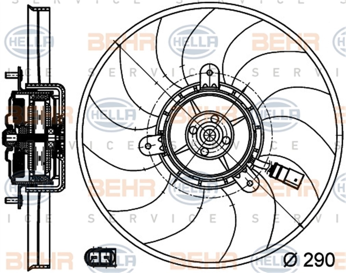 BEHR 000S - Fan Motoru - Vw Golf5-golf6-jetta-passat-caddy-a3-leon
