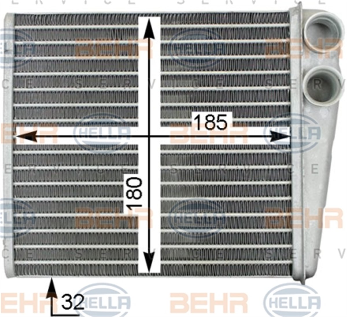 BEHR 000S - Kalorifer Radyatörü - Vw Golf5-golf6-jetta-caddy-a3-leon