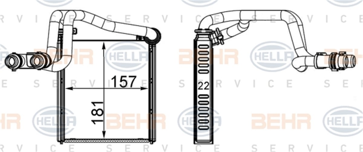 BEHR 000S - Kalorifer Radyatörü - Vw Jetta