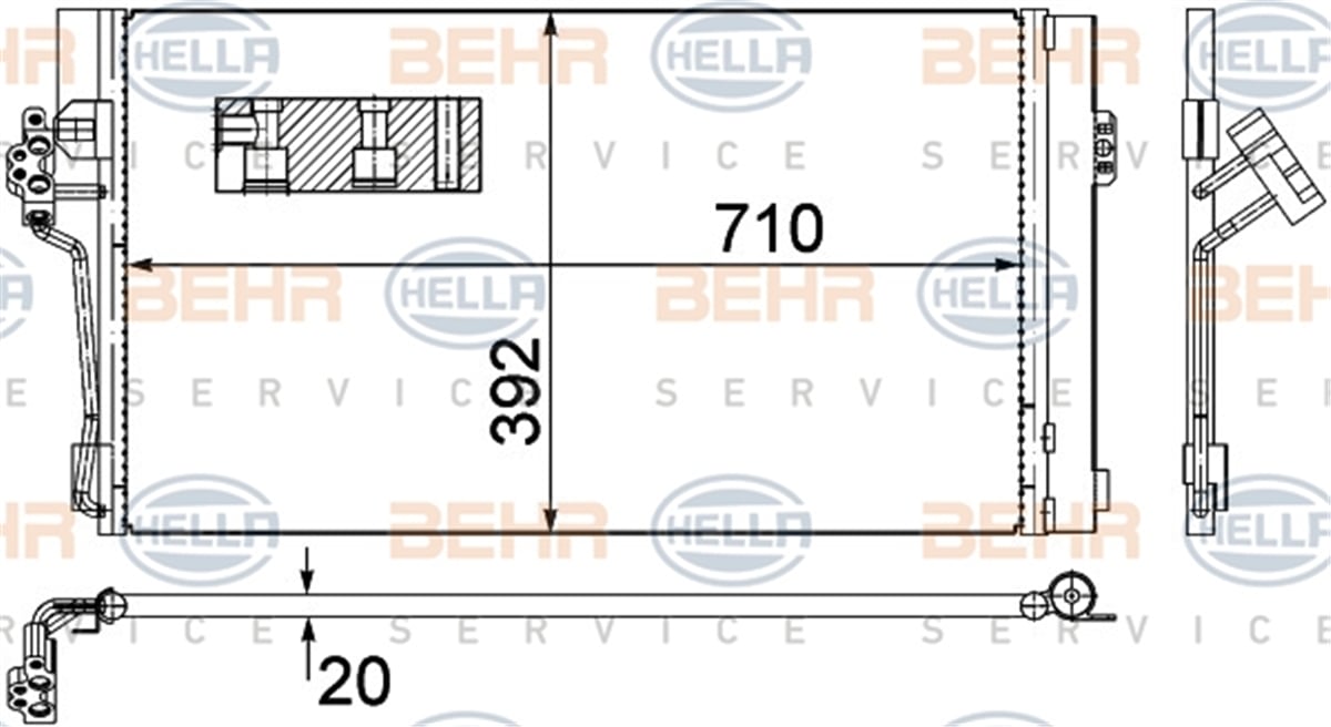 BEHR 000S - Klima Radyatörü - Mercedes Vito.109,111,115,120.cdi -viano.2,2-3,0.cdi
