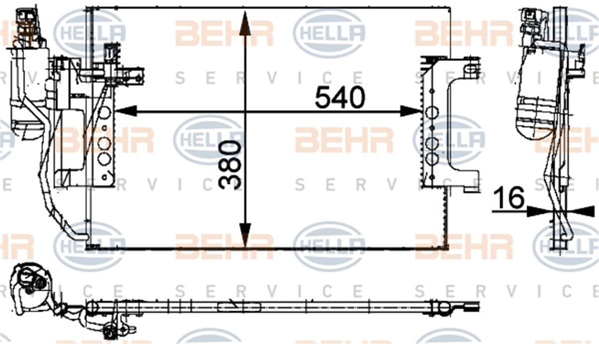 BEHR 000S - Klima Radyatörü - Mercedes W168-414