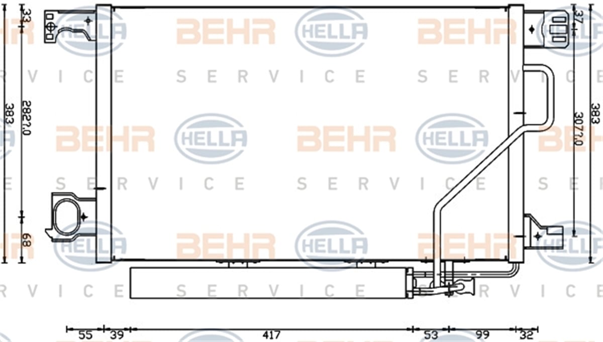 BEHR 000S - Klima Radyatörü - Mercedes W203-209