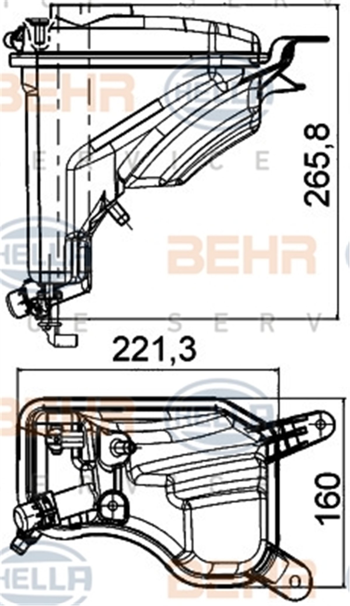 BEHR 000S - Radyatör Yedek Su Deposu - Bmw E81-e82-e87-e88-e90-e91-e92-e93-x1 E84