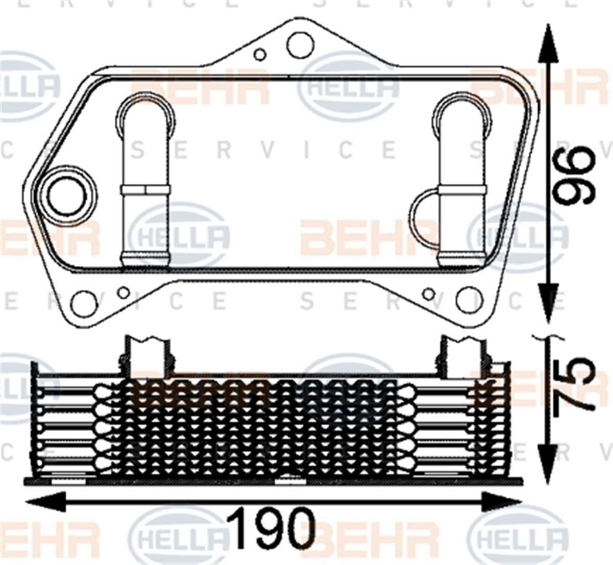 BEHR 000S - Sanzuman Yag Sogutucu - Vw Golf5-jetta-passat-caddy-a3