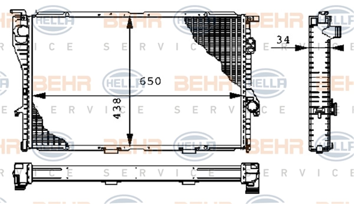 BEHR 000S - Su Radyatörü - Bmw E38-39