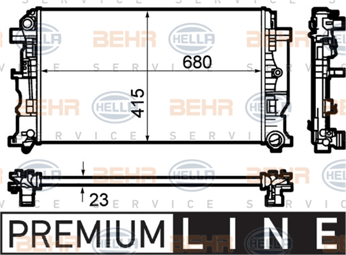 BEHR 000S - Su Radyatörü - Mercedes W 906 Sprinter