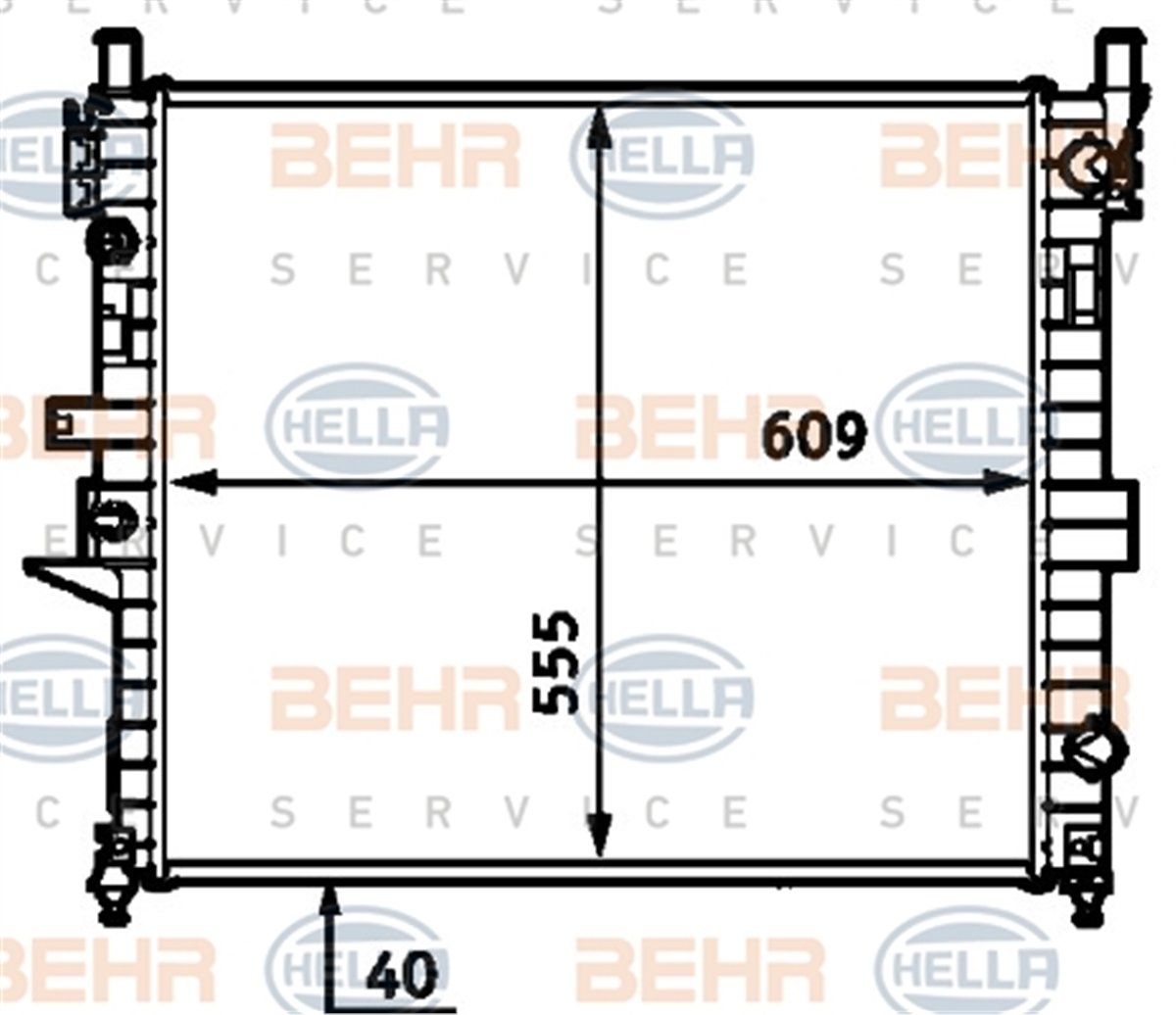 BEHR 000S - Su Radyatörü - Mercedes W163