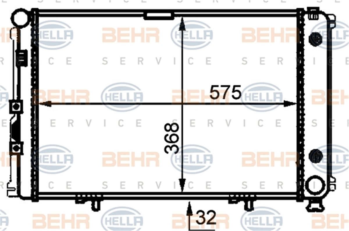 BEHR 000S - Su Radyatörü - Mercedes W201