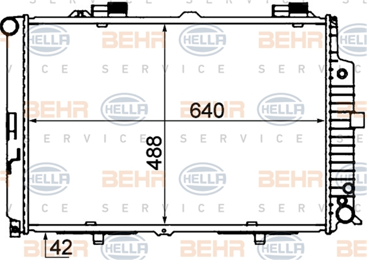 BEHR 000S - Su Radyatörü - Mercedes W210