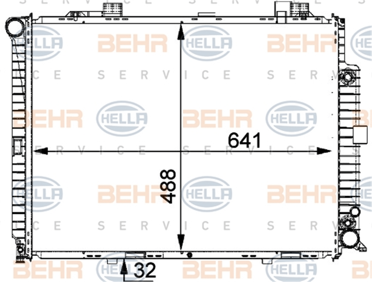 BEHR 000S - Su Radyatörü - Mercedes W210