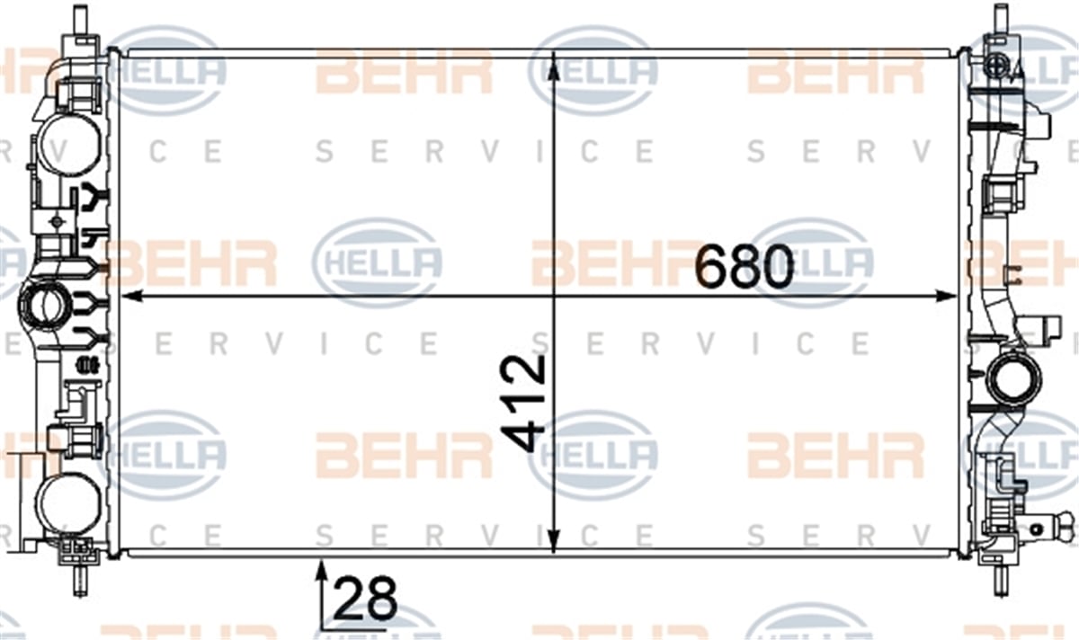 BEHR 000S - Su Radyatörü - Opel Insignia A Zafira C