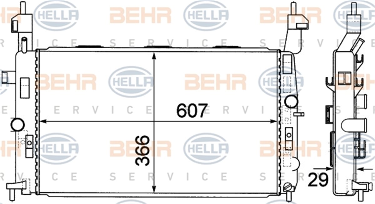 BEHR 000S - Su Radyatörü - Opel Meriva