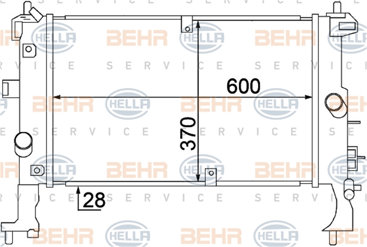 BEHR 000S - Su Radyatörü - Opel Meriva A
