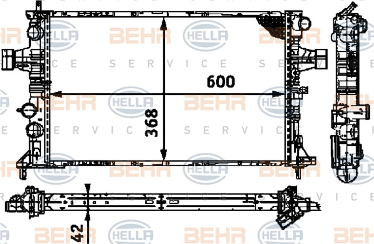 BEHR 000S - Su Radyatörü - Opel Zafira A