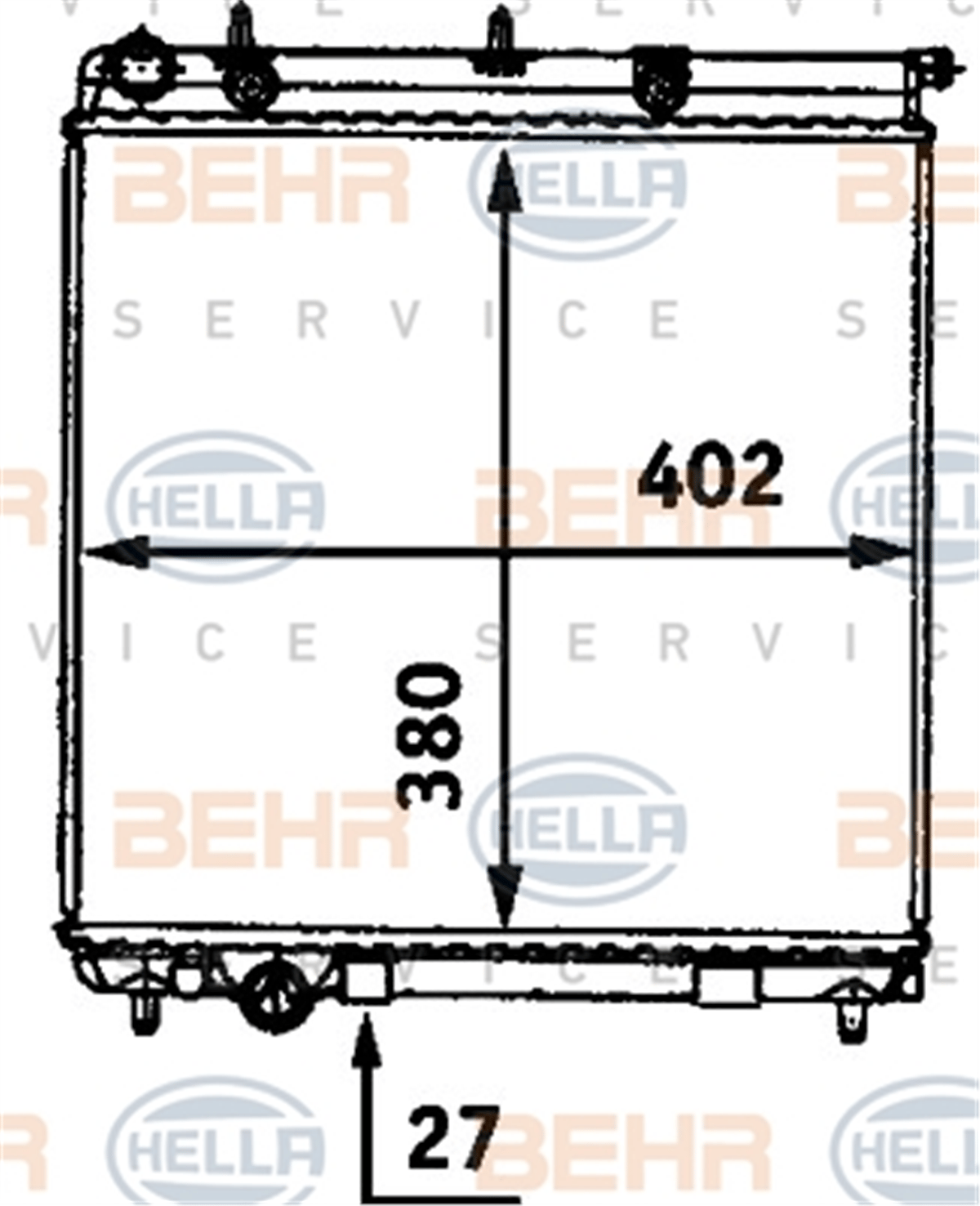 BEHR 000S - Su Radyatörü - Psa 207/208/2008/c2/c3/c4