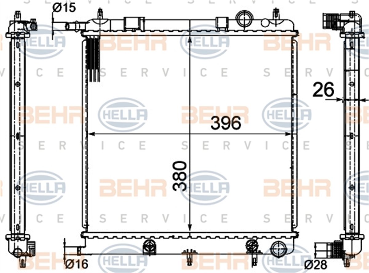 BEHR 000S - Su Radyatörü - Psa C3 / C2