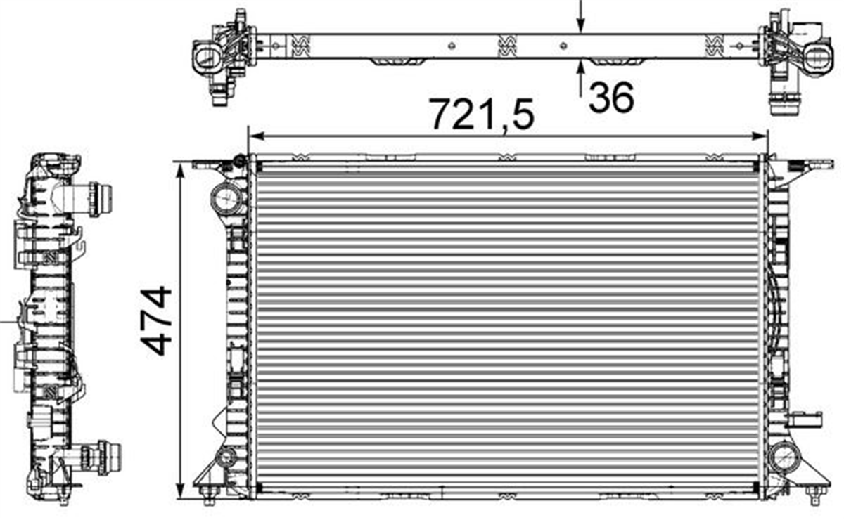 BEHR 000S - Su Radyatörü - Vw A4-a5-a6-a7