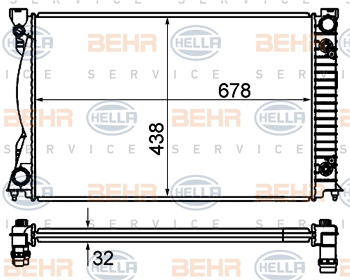 BEHR 000S - Su Radyatörü - Vw A6