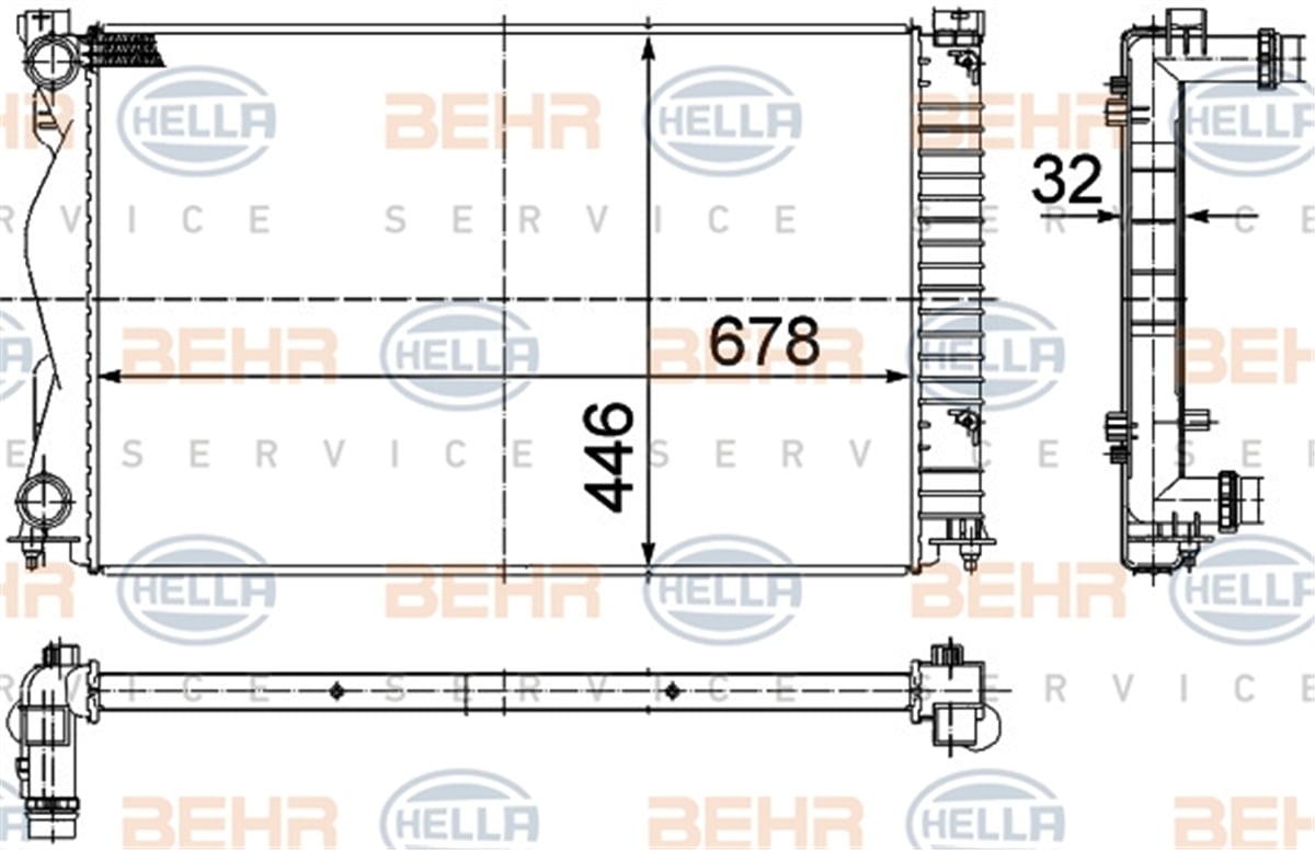 BEHR 000S - Su Radyatörü - Vw A6