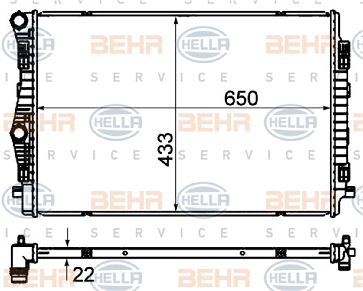 BEHR 000S - Su Radyatörü - Vw Golf7-passat-a3-leon