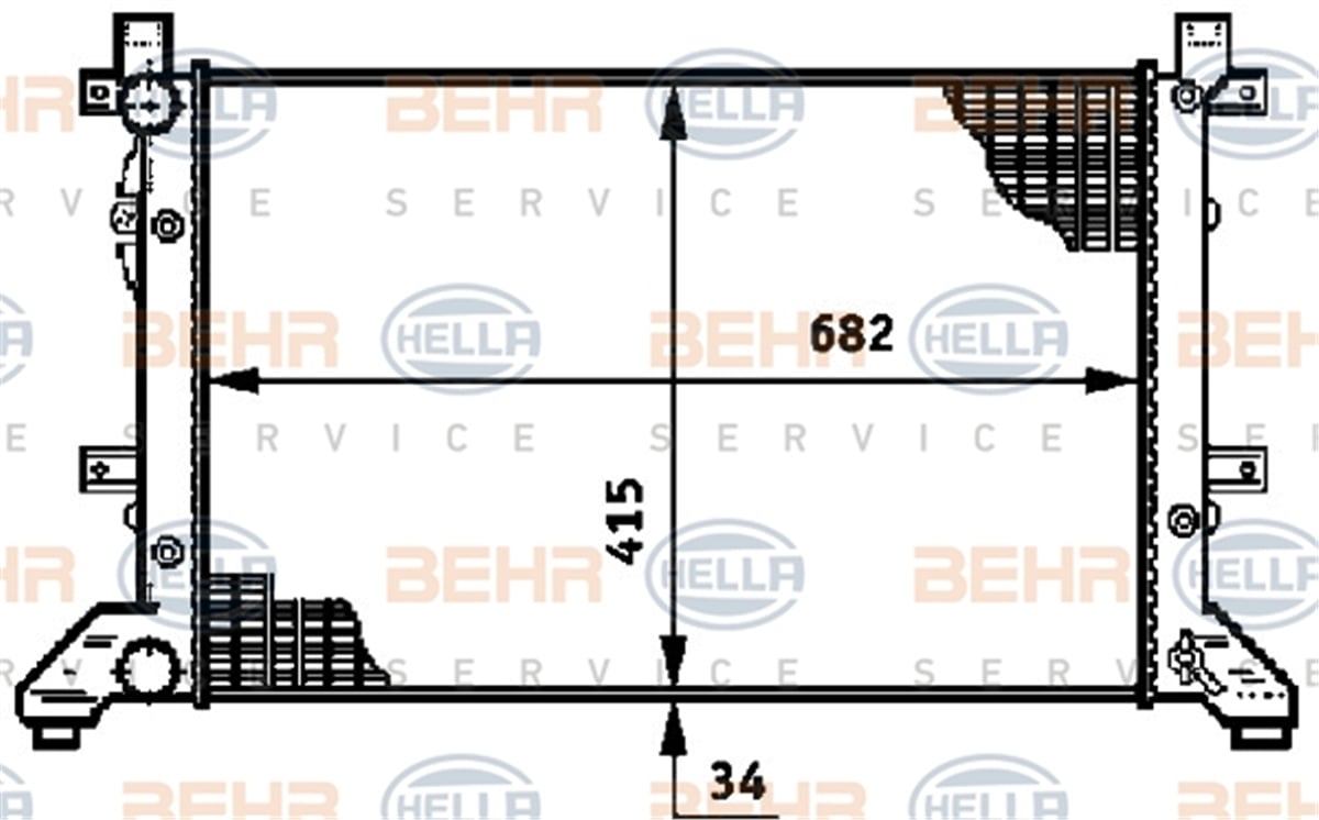 BEHR 000S - Su Radyatörü - Vw Lt-sprinter