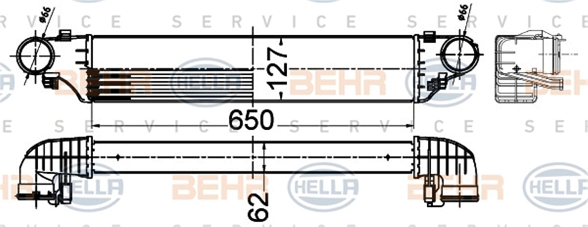 BEHR 000S - Turbo Radyatörü - Mercedes 203-209
