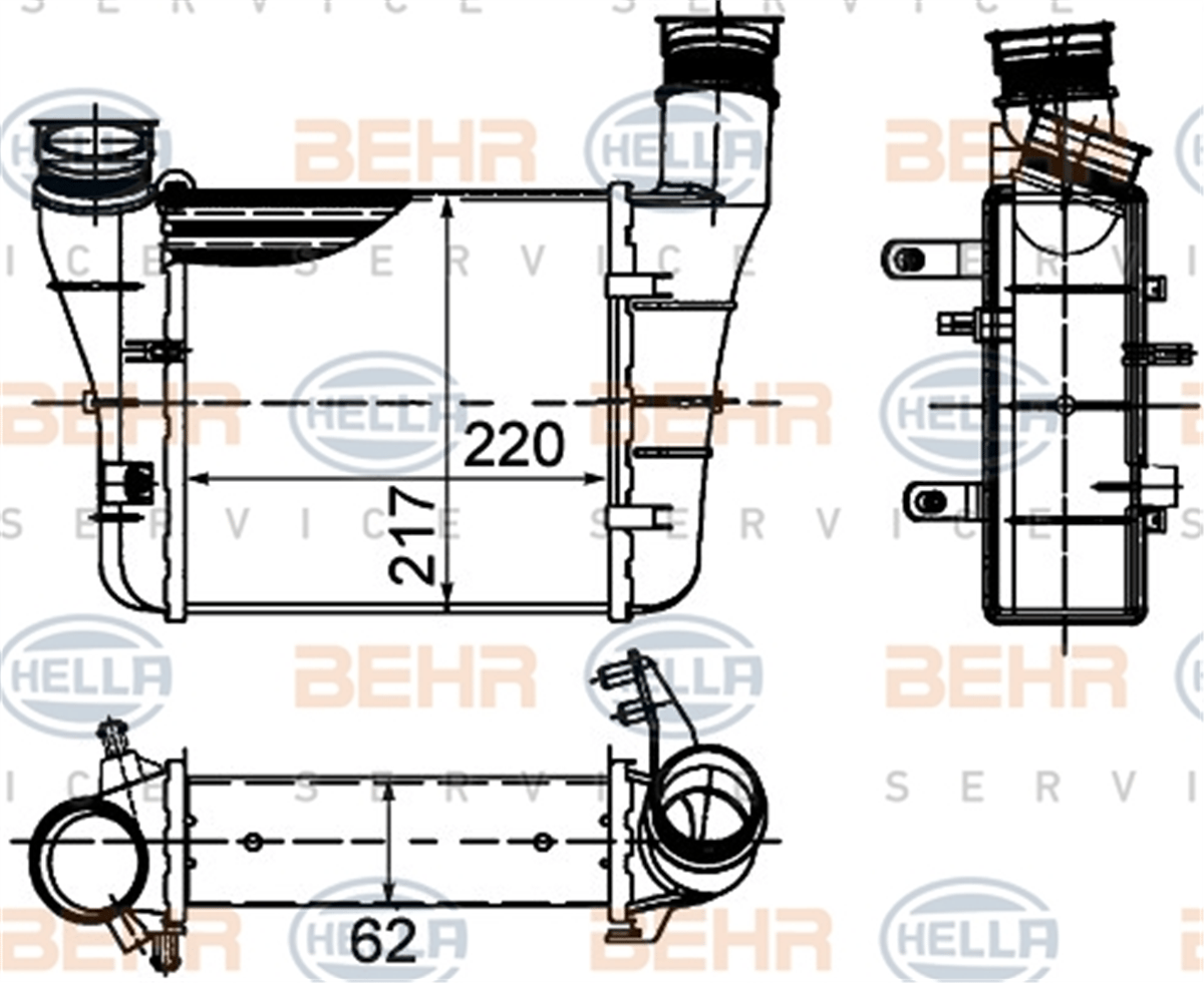 BEHR 000S - Turbo Radyatörü - Vw A4