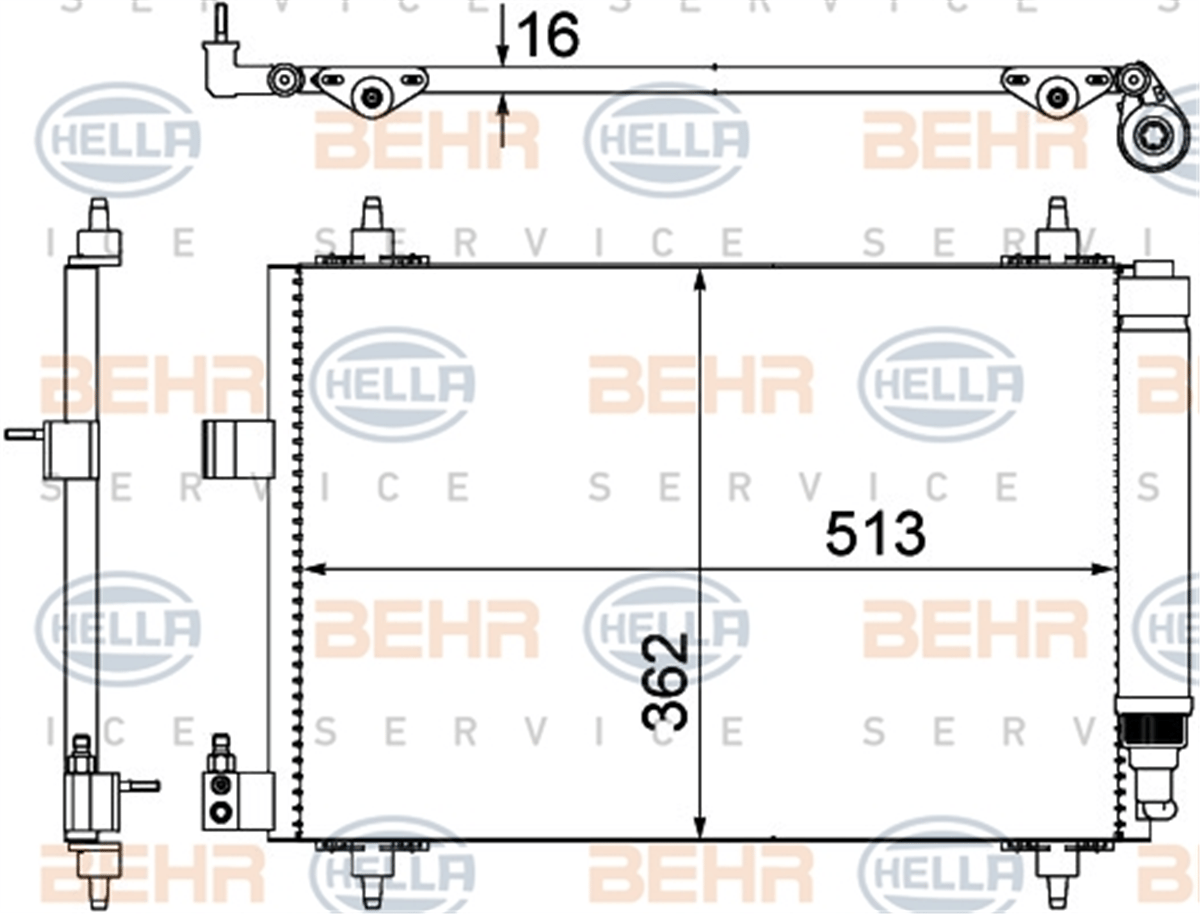 BEHR 001S - Klima Radyatörü - Psa 407