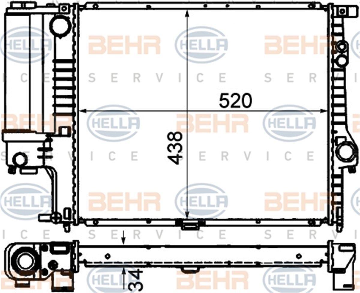 BEHR 001S - Su Radyatörü - Bmw E39