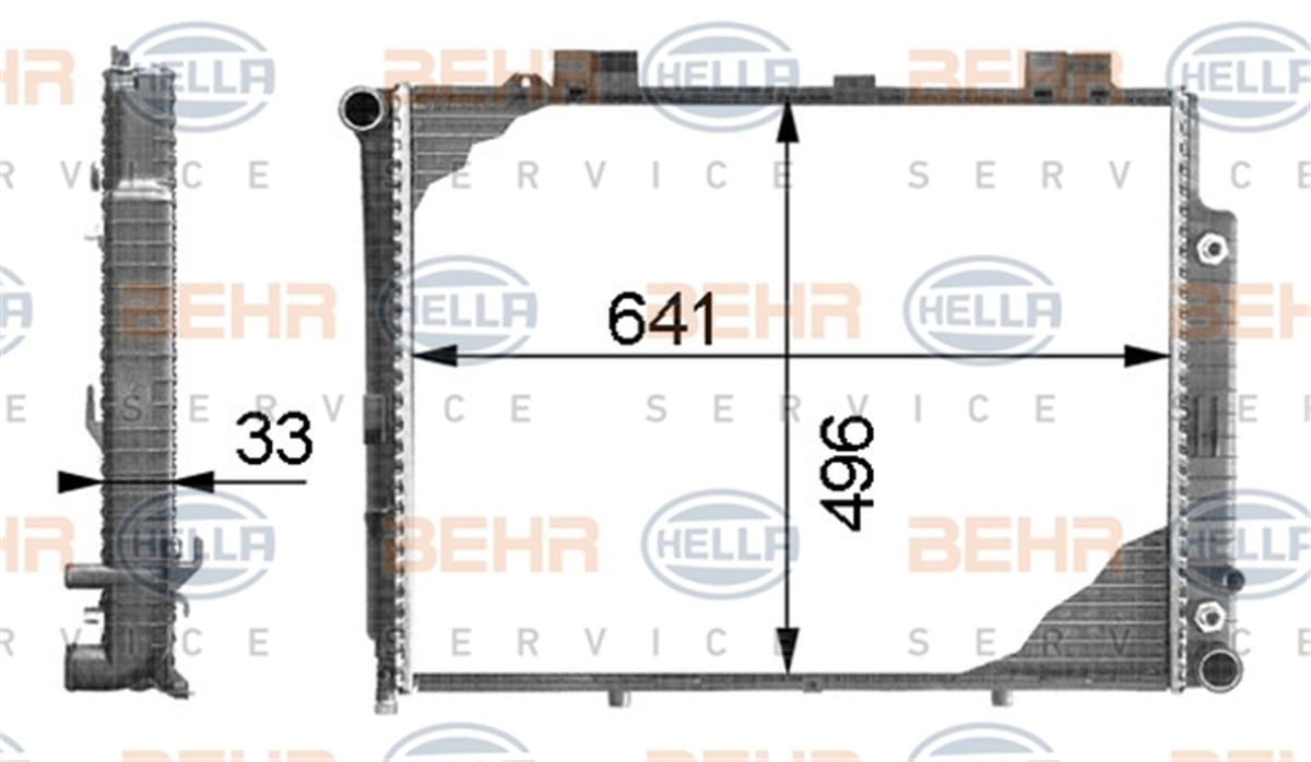 BEHR 001S - Su Radyatörü - Mercedes W210