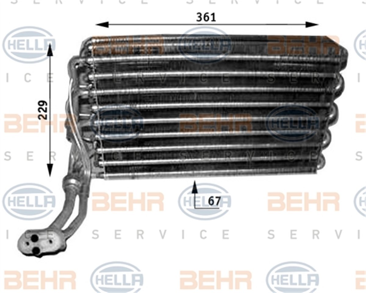 BEHR 210-741 - Klima Radyatörü - Mercedes Vito.108,110.d - Vito.108,110,112.cdi -v.200,220.cdi