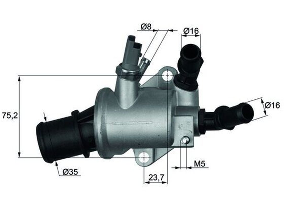 BEHR-T TI14388 - Termostat - Opel Vectra C