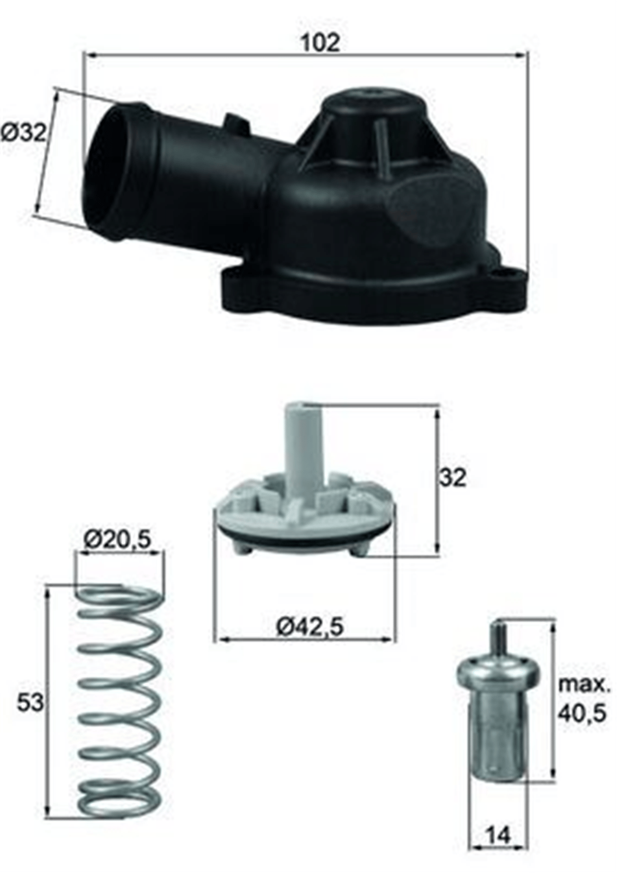 BEHR-T TI24483D - Termostat - Vw Golf5-jetta-tiguan-passat
