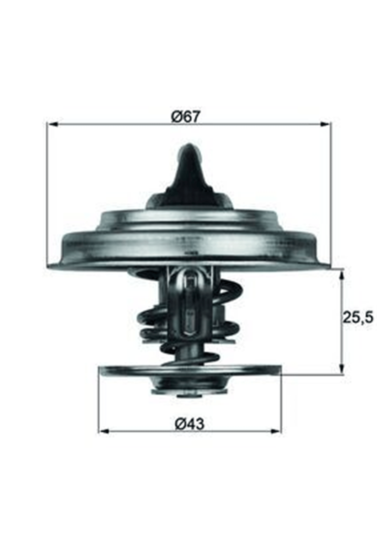 BEHR TX1865 - Termostat - Av Actros, Atego I/ii, Axor, Econic, Lk/ln2, Lp, Mk, Ng, O 301, O 305, Unimog