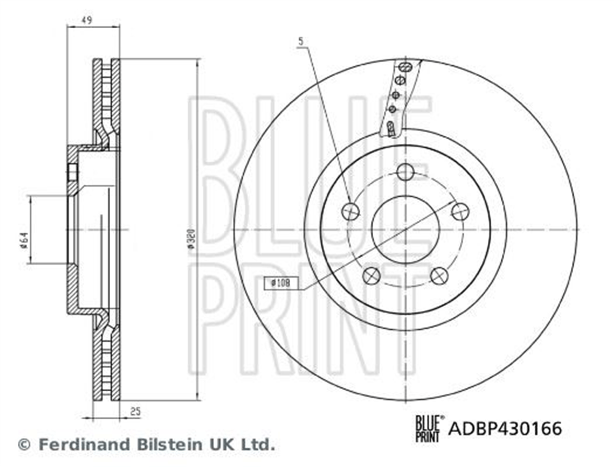 BLUE PRINT ADBP430166 - Fren Diski Ön - Ford Connect