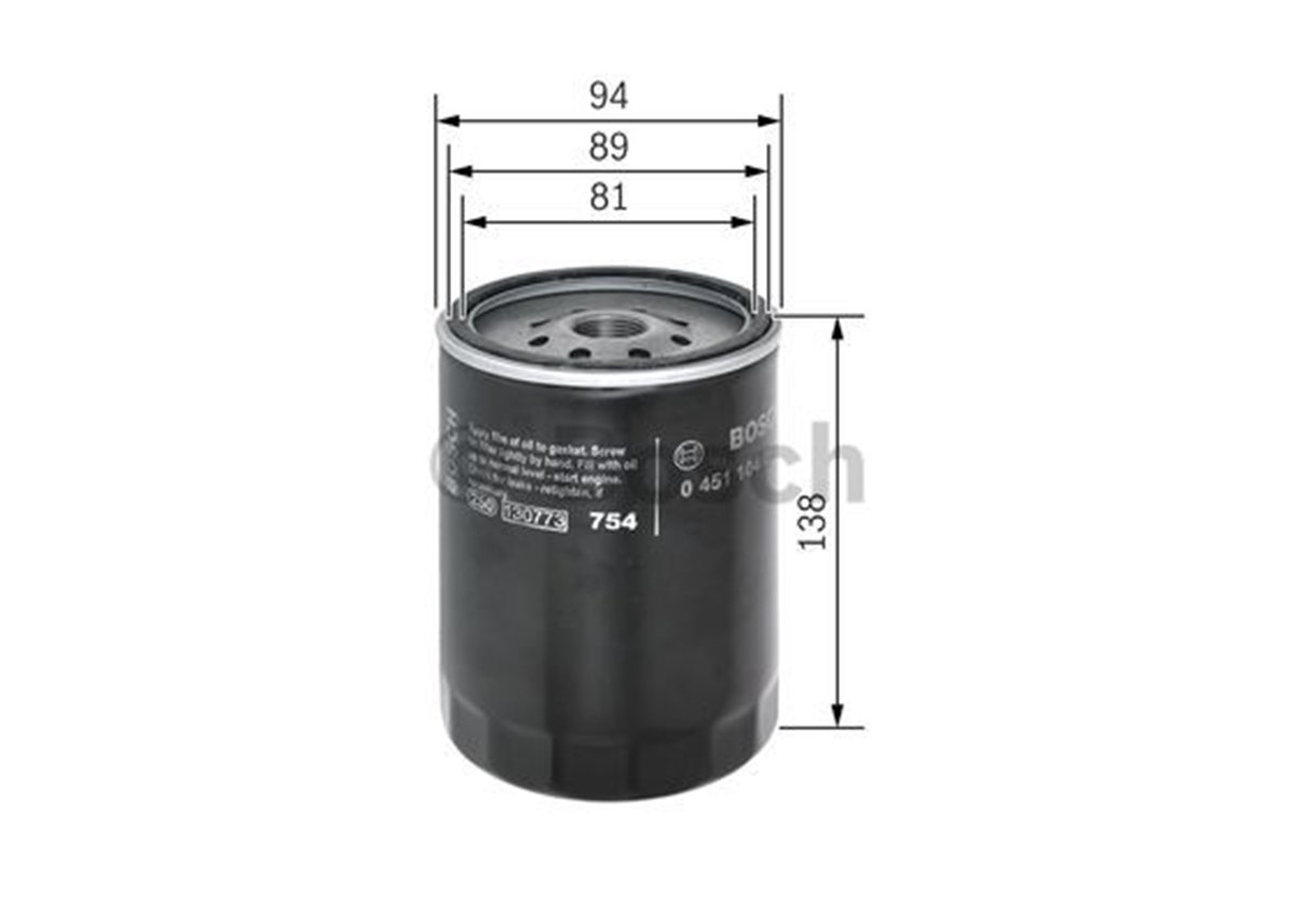 BOSCH 0451104064 - Yag Filtresi - Opel Diplomat