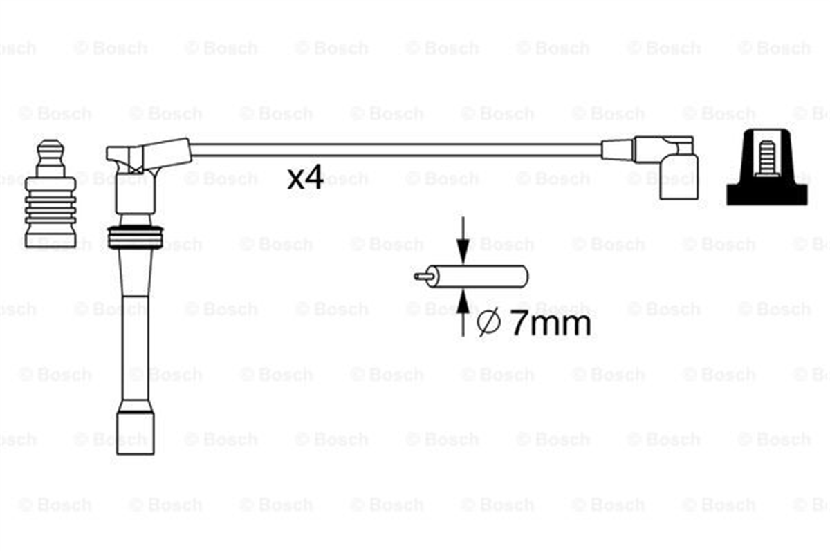 BOSCH 0986357260 - Buji Kablosu - Fiat Lada Vega