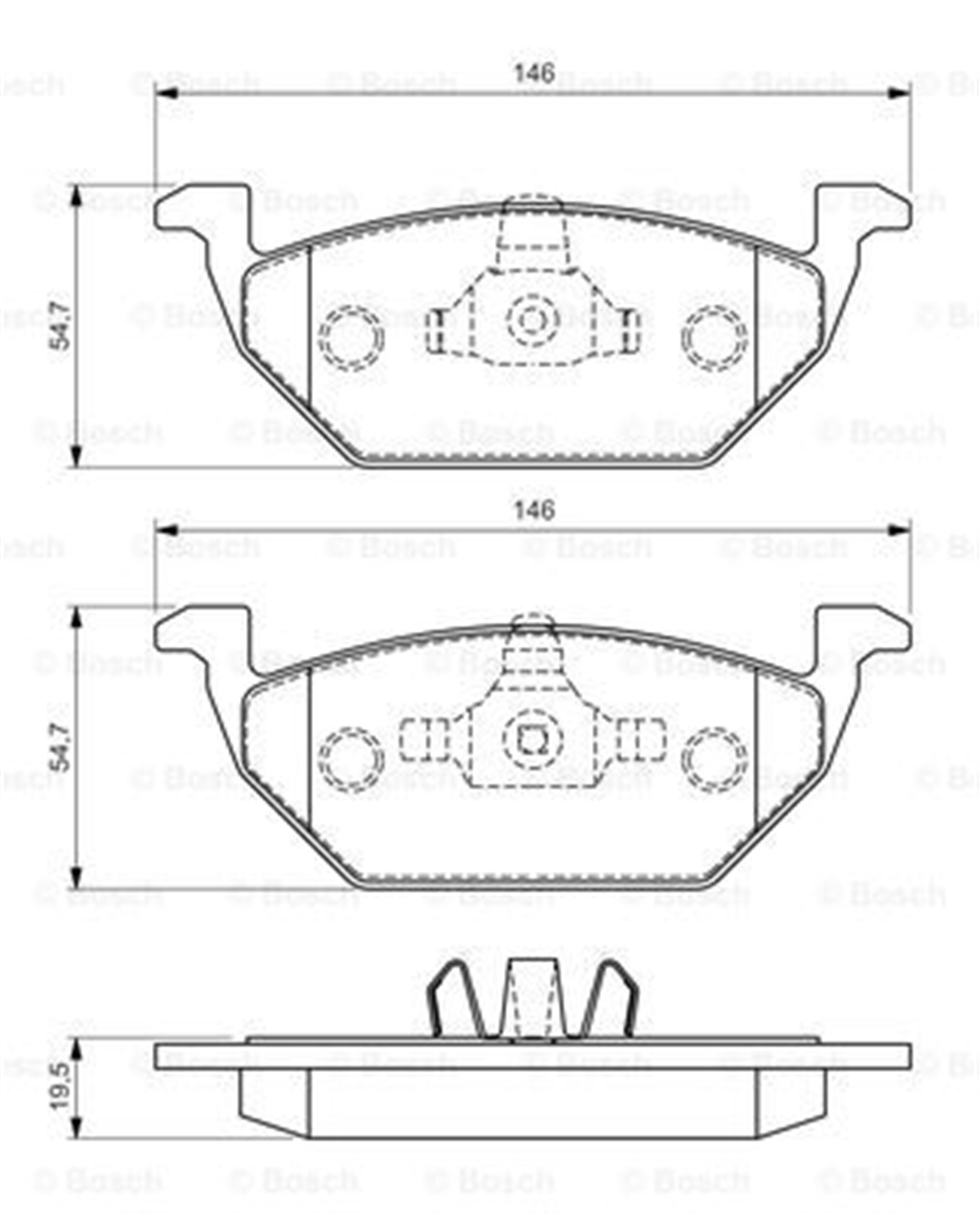 BOSCH 0986424364 - Fren Balatasi Ön - Vw Golf4-golf5-jetta-bora-polo-a3-leon