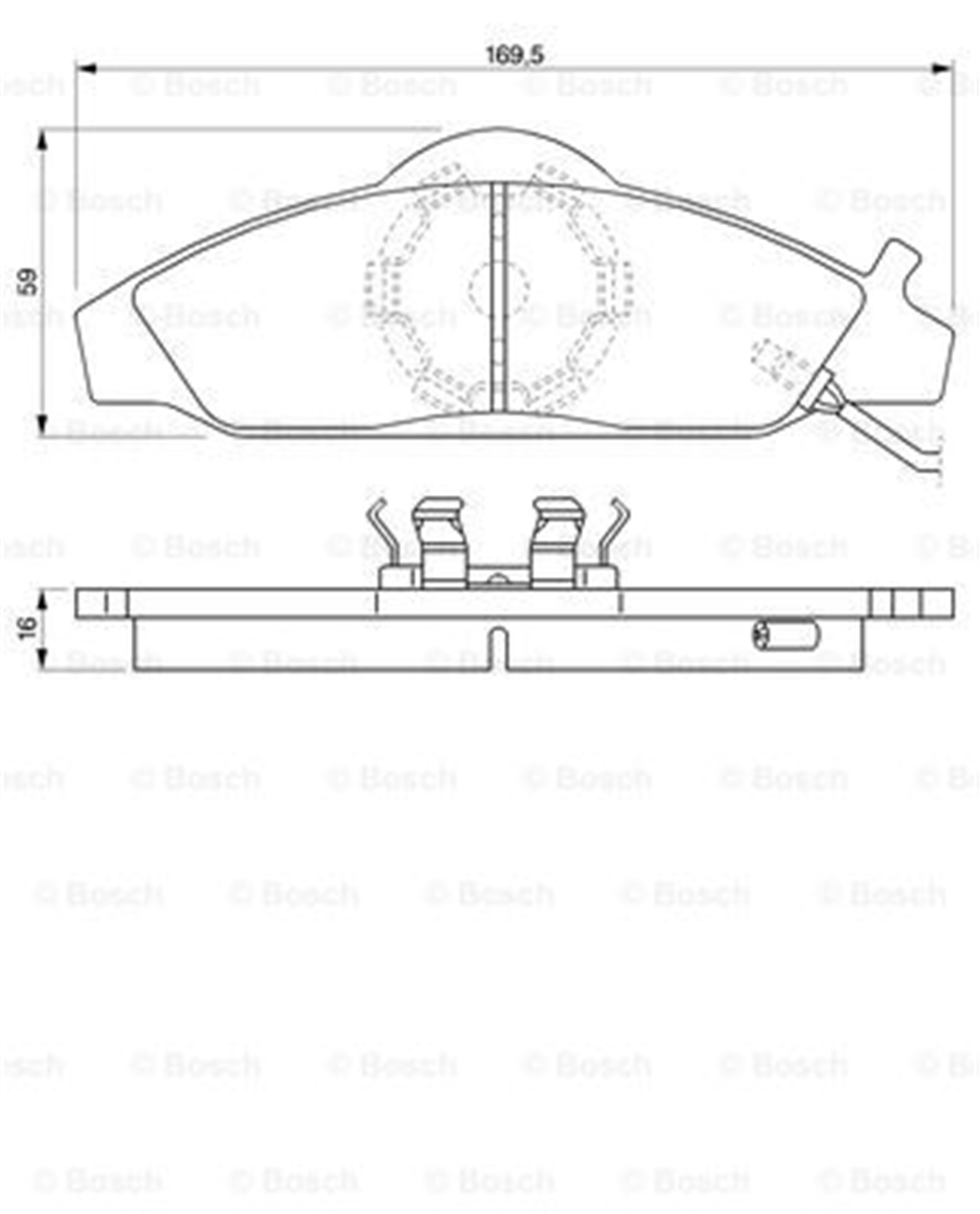 BOSCH 0986424551 - Fren Balatasi Ön - Fiat Alfa Romeo 147-156
