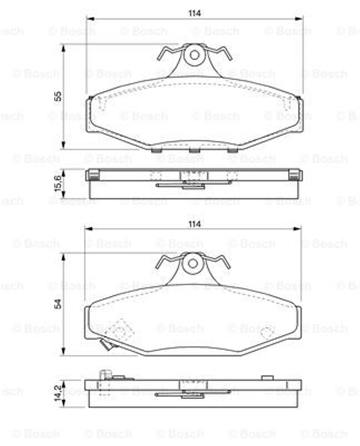 BOSCH 0986424561 - Fren Balatasi Arka - Fiat Alfa Romeo-syong Koronda