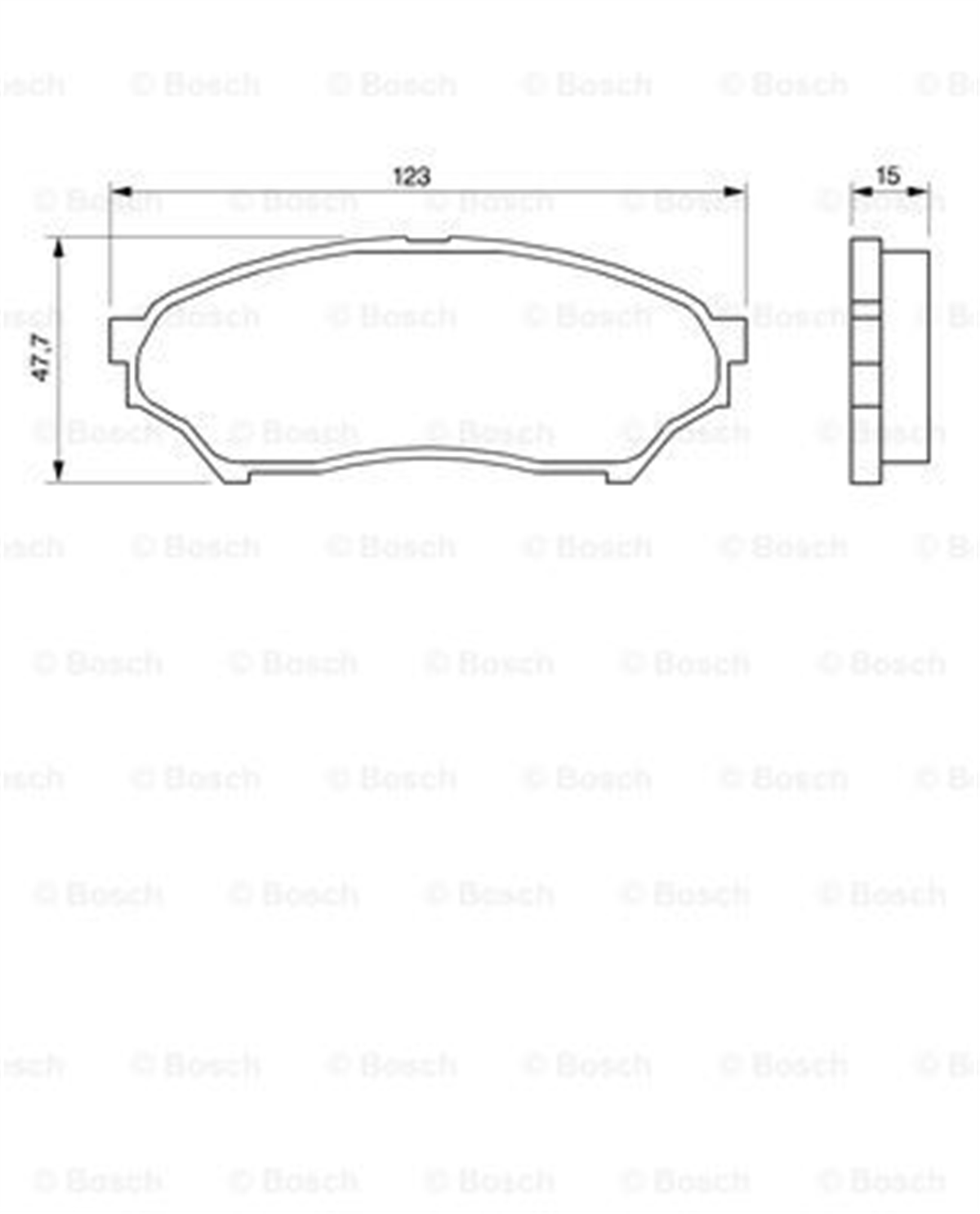 BOSCH 0986424713 - Fren Balatasi Ön - Japon Pajero Pinin (h6, H7)