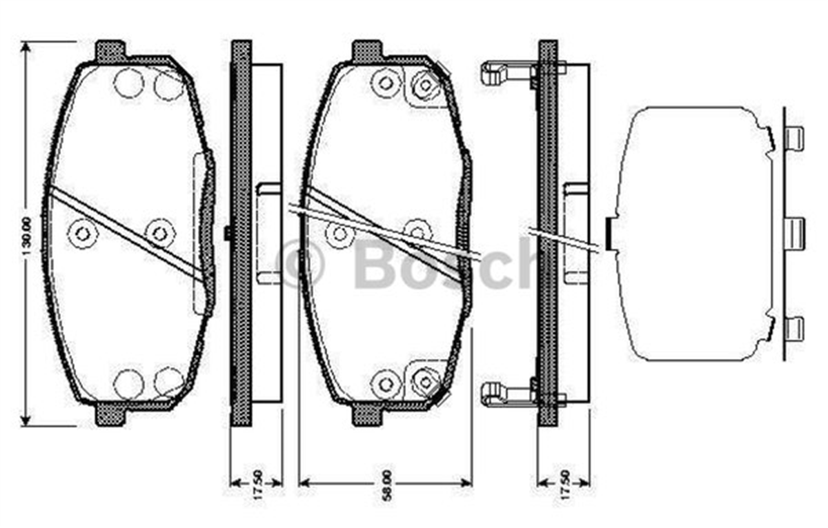 BOSCH 0986424811 - Fren Balatasi Ön - Kore I30/carens/ceed/proceed/laguna