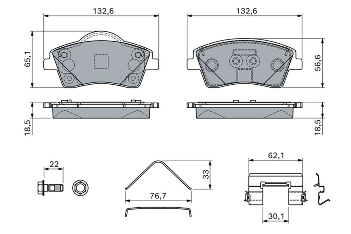 BOSCH 0986460141 - Fren Balatasi Ön - Volvo Volvo Xc40