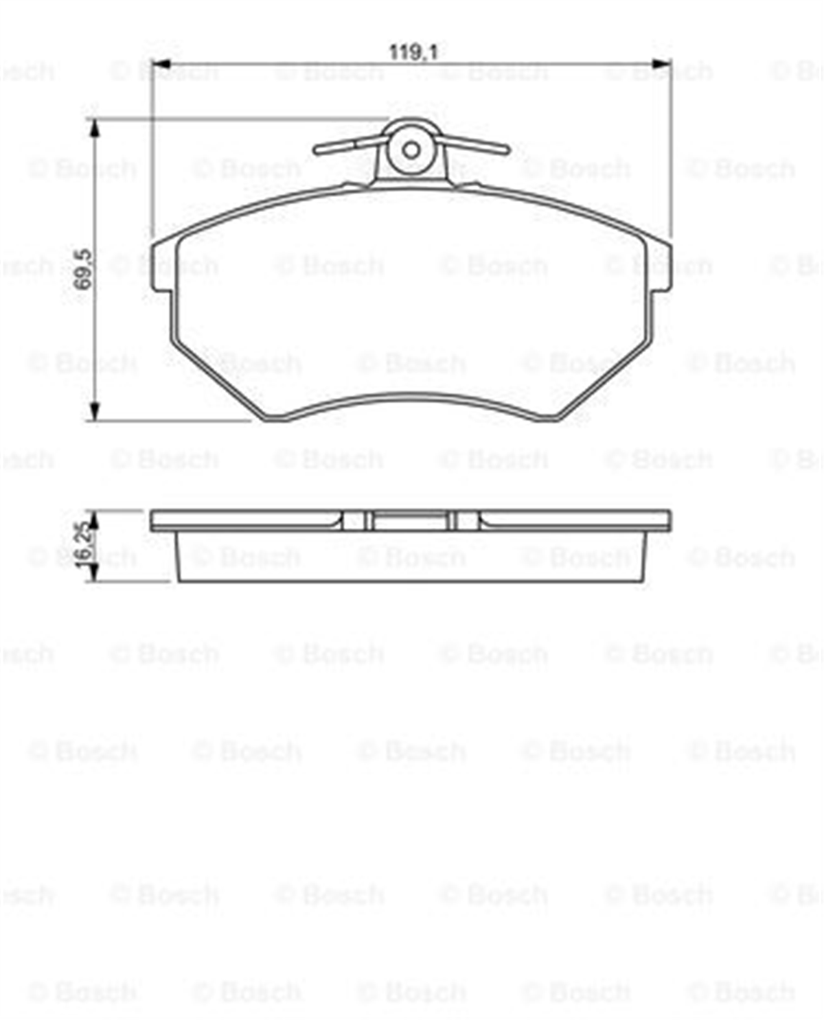BOSCH 0986460943 - Fren Balatasi Ön - Vw Golf3-polo Classic-passat-caddy