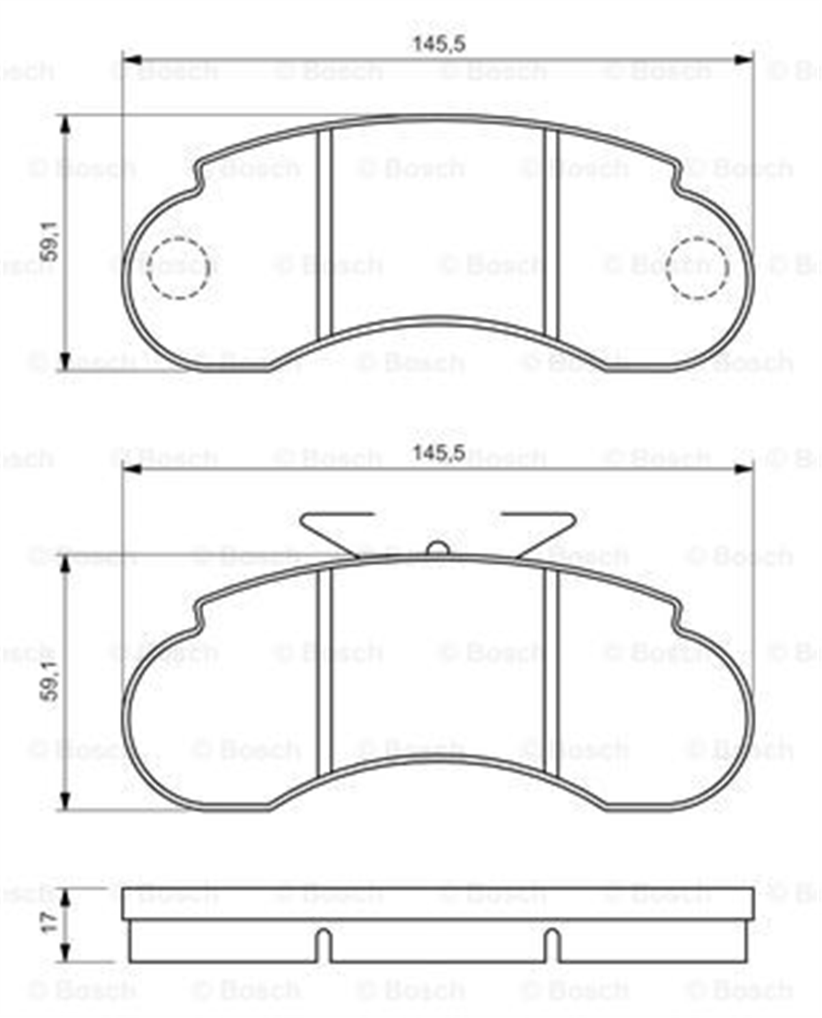 BOSCH 0986460947 - Fren Balatasi Ön - Mercedes W460-461-463-601-602